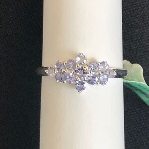 TANZANITE STONES AND STERLING SILVER RING, NEW WITH TAGS, VINTAGE FROM 80’s